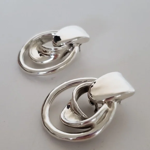 E&L Israel Sterling Silver Electroform Drop Earrings - Picture 3 of 7